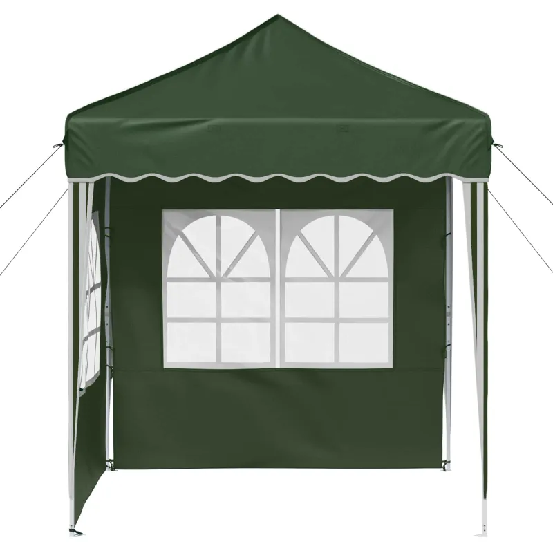 Pop-up šventinis palapinė 195 x 195 x 245 cm Žalia
