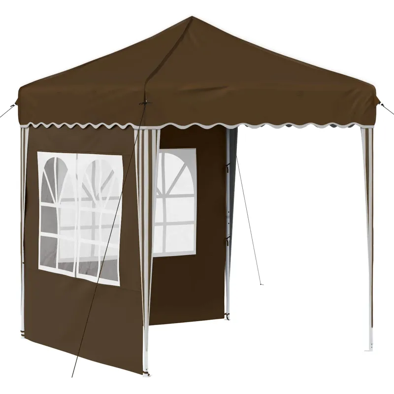 Pop-up šventinis palapinė 195 x 195 x 245 cm Taupe