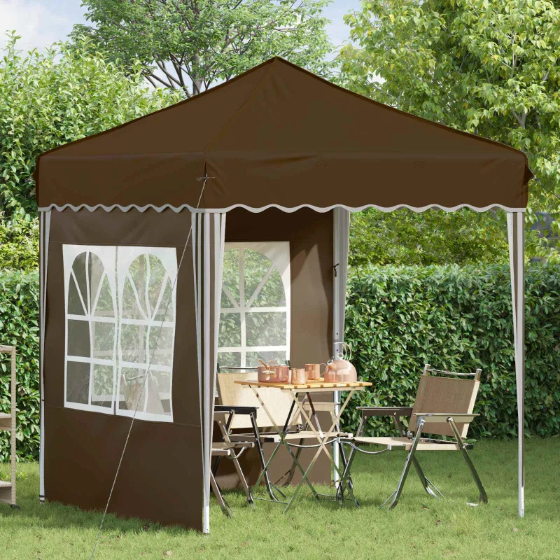 Pop-up šventinis palapinė 195 x 195 x 245 cm Taupe