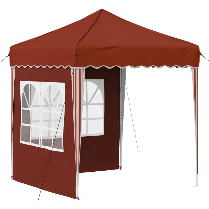 Pop-up šventinis palapinė 195 x 195 x 245 cm Terakotos