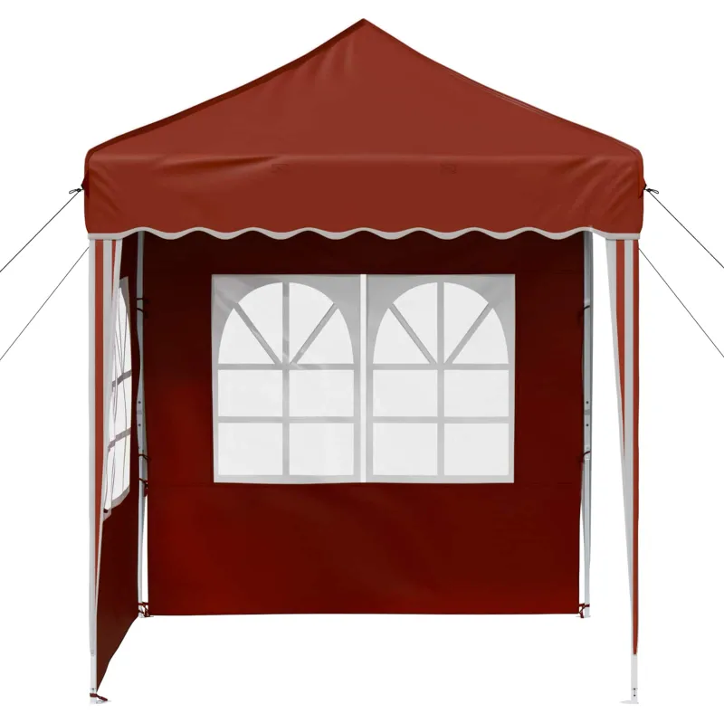 Pop-up šventinis palapinė 195 x 195 x 245 cm Terakotos