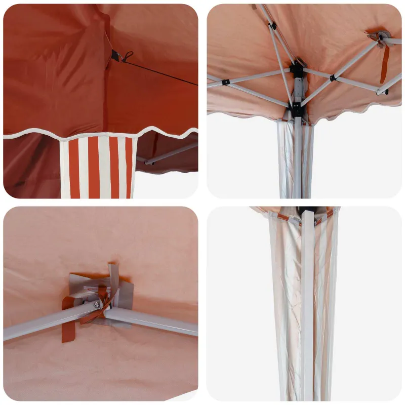 Pop-up šventinis palapinė 195 x 195 x 245 cm Terakotos