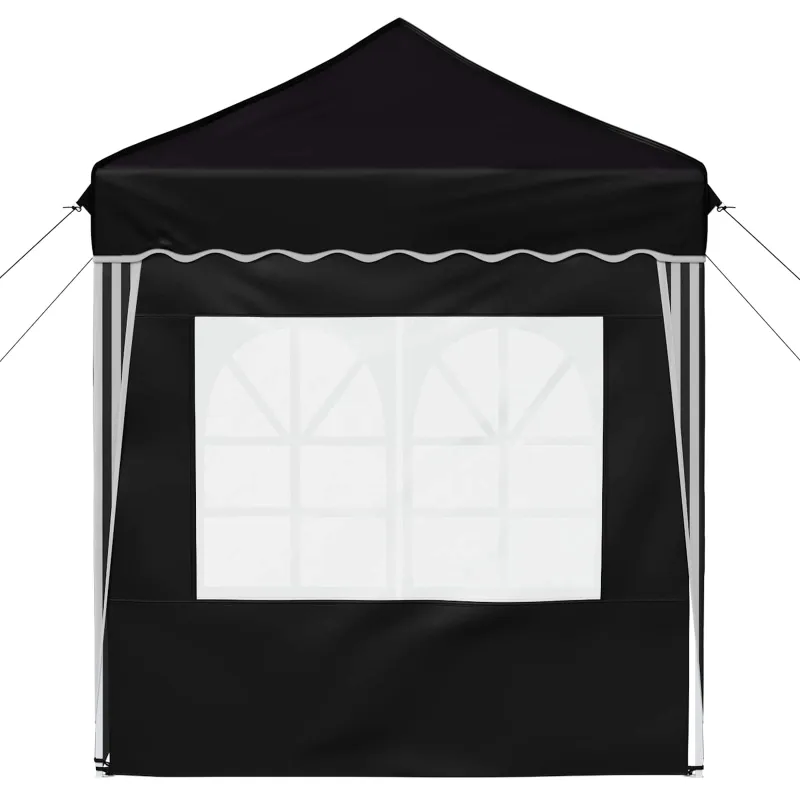 Pop-up šventinis palapinė 195 x 195 x 245 cm Juoda