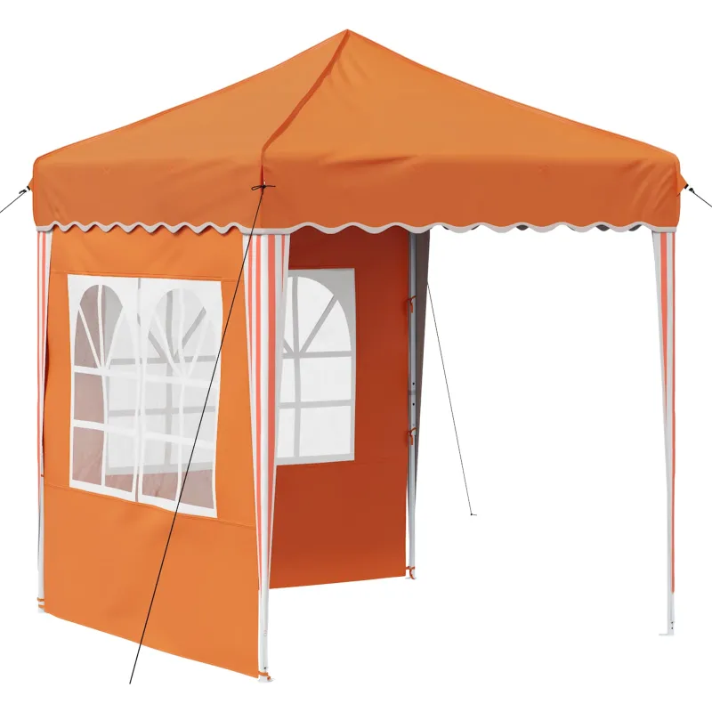 Pop-up šventinis palapinė 195 x 195 x 245 cm Oranžinė
