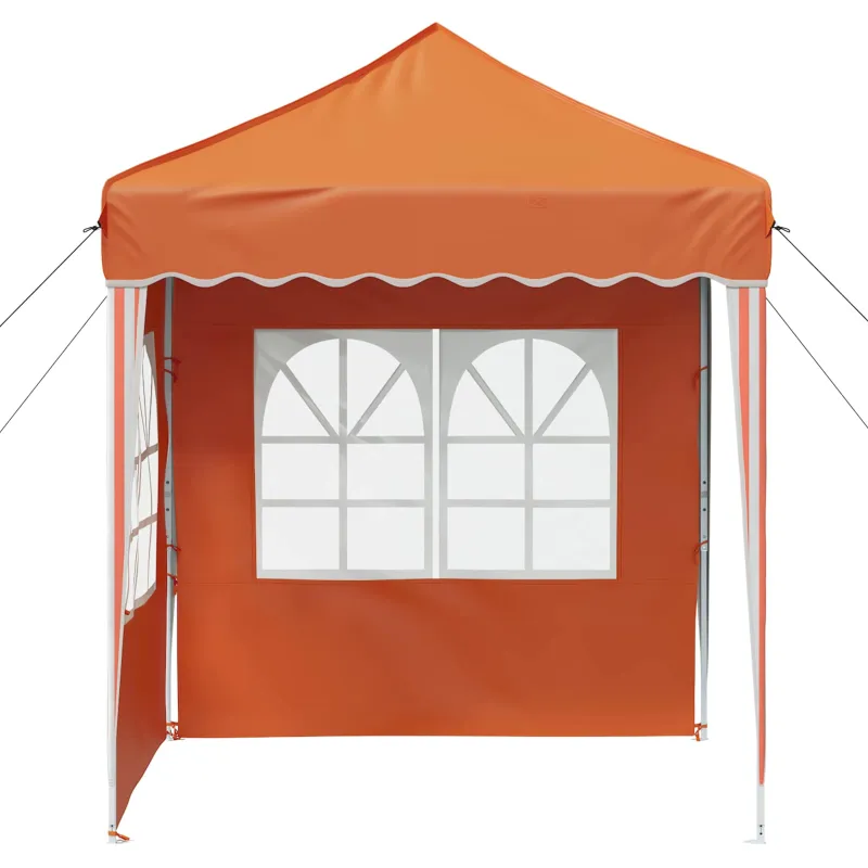 Pop-up šventinis palapinė 195 x 195 x 245 cm Oranžinė