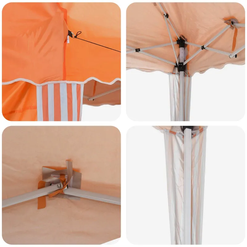 Pop-up šventinis palapinė 195 x 195 x 245 cm Oranžinė