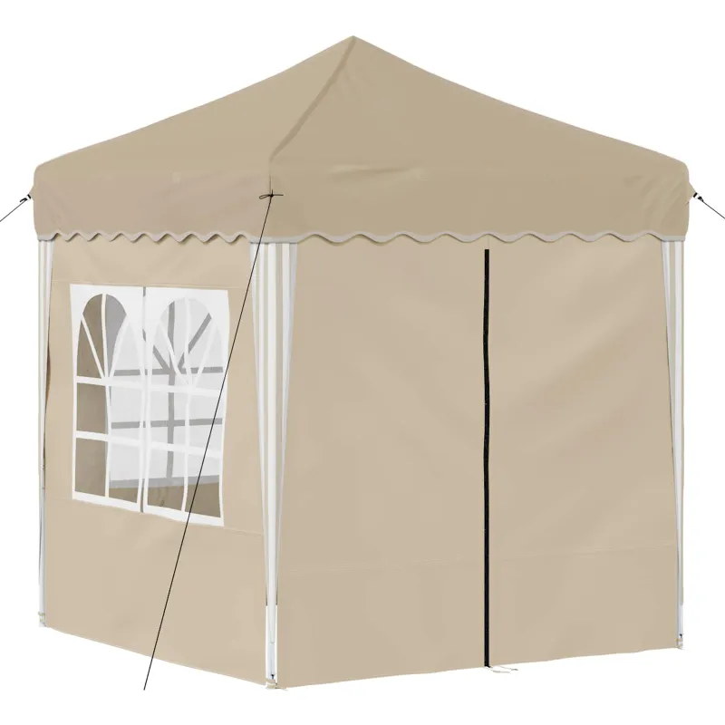 Pop-up šventinis palapinė 195 x 195 x 245 cm Kreminė
