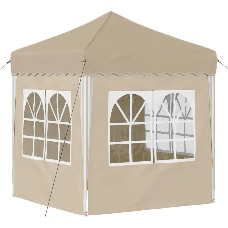 Pop-up šventinis palapinė 195 x 195 x 245 cm Kreminė