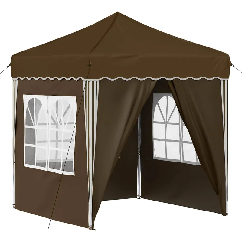 Pop-up šventinis palapinė 195 x 195 x 245 cm Taupe