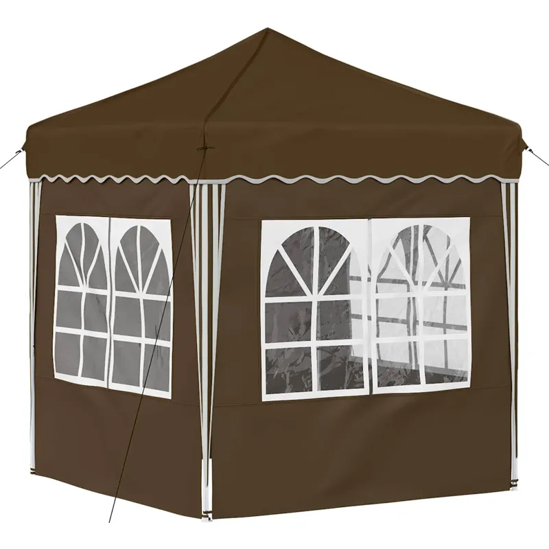 Pop-up šventinis palapinė 195 x 195 x 245 cm Taupe