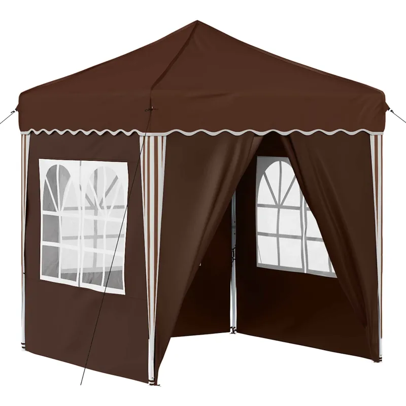 Pop-up šventinis palapinė 195 x 195 x 245 cm Ruda