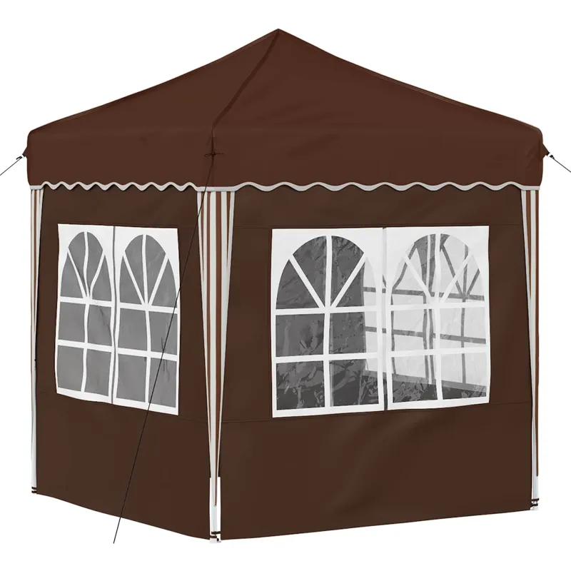 Pop-up šventinis palapinė 195 x 195 x 245 cm Ruda