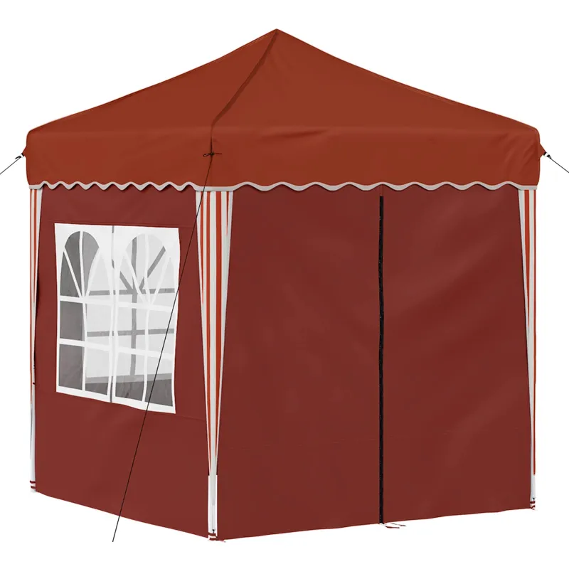 Pop-up šventinis palapinė 195 x 195 x 245 cm Terakotos