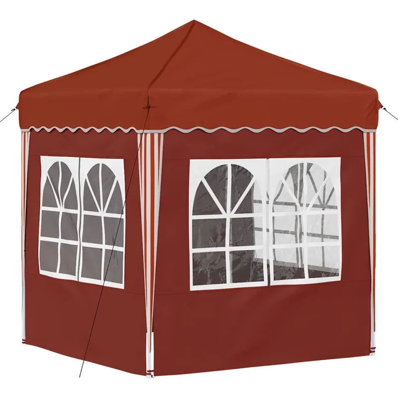 Pop-up šventinis palapinė 195 x 195 x 245 cm Terakotos