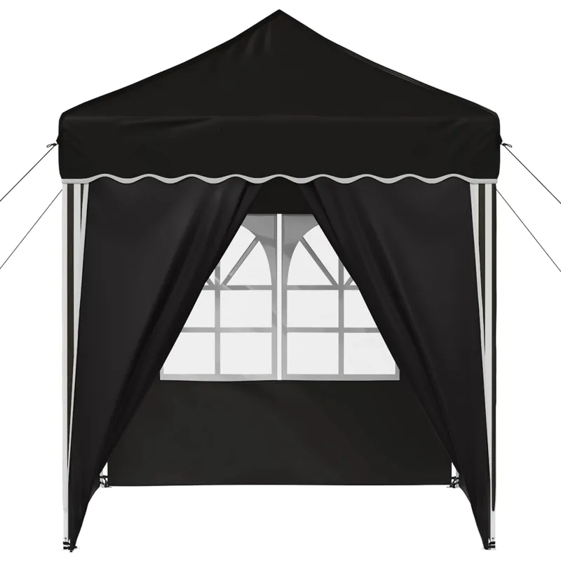 Pop-up šventinis palapinė 195 x 195 x 245 cm Juoda