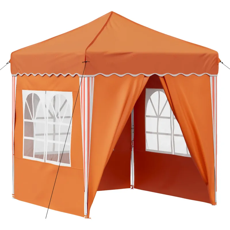 Pop-up šventinis palapinė 195 x 195 x 245 cm Oranžinė