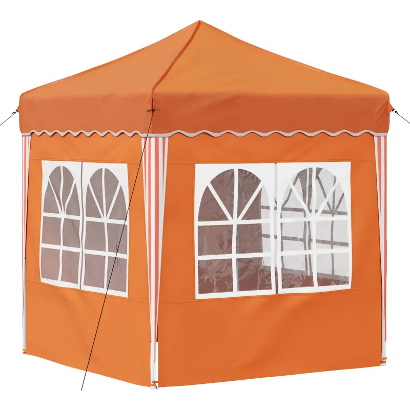 Pop-up šventinis palapinė 195 x 195 x 245 cm Oranžinė