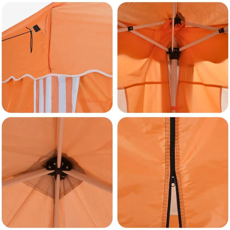 Pop-up šventinis palapinė 195 x 195 x 245 cm Oranžinė