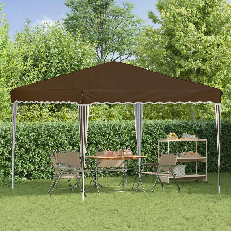 Pop-up šventinis palapinė 288 x 288 x 245 cm Taupe