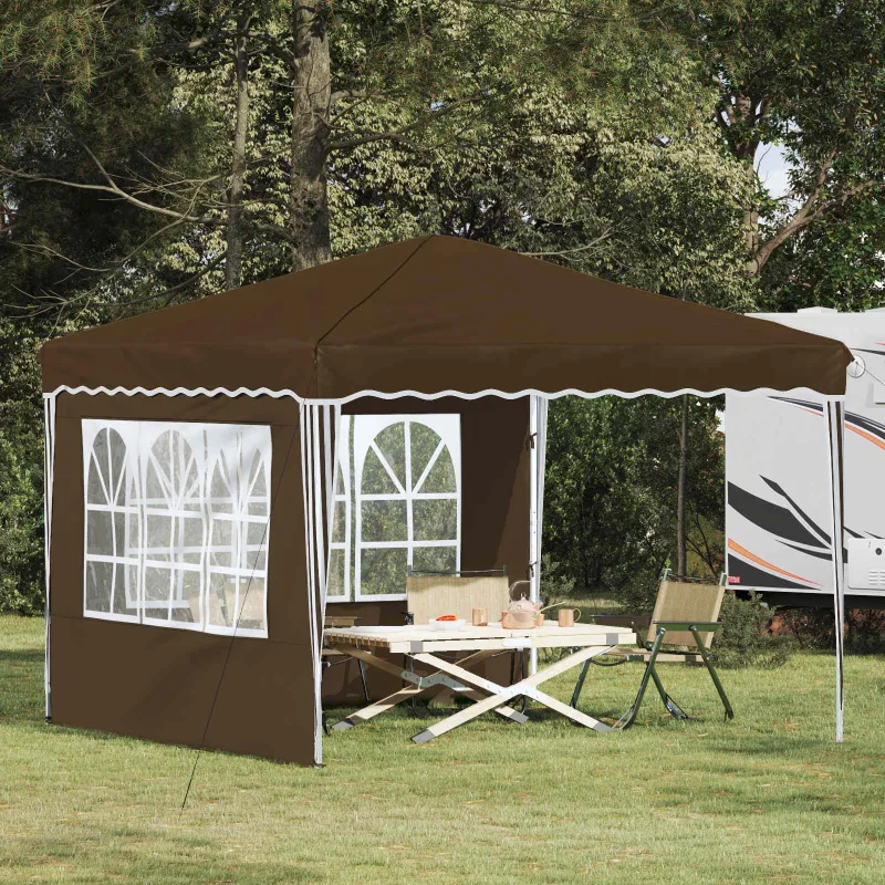 Pop-up šventinis palapinė 288 x 288 x 245 cm Taupe