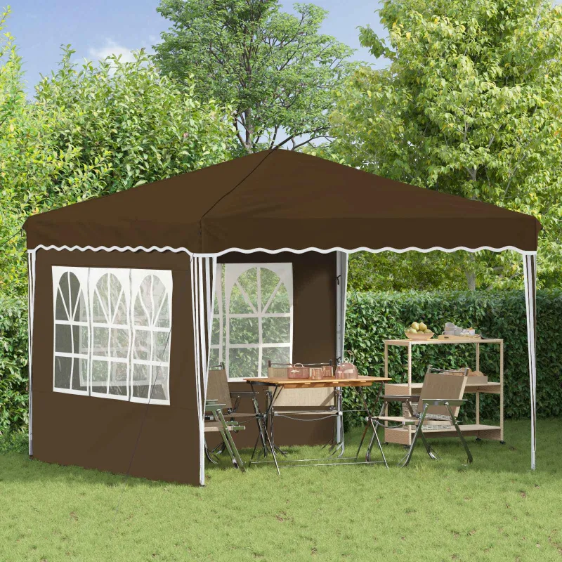 Pop-up šventinis palapinė 288 x 288 x 245 cm Taupe
