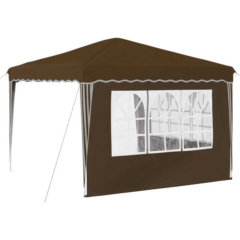 Pop-up šventinis palapinė 288 x 288 x 245 cm Taupe