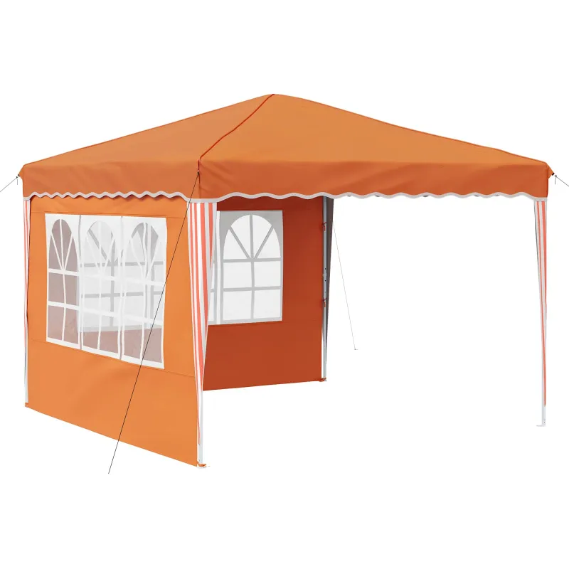 Pop-up šventinis palapinė 288 x 288 x 245 cm Oranžinė