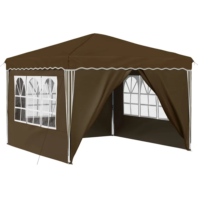 Pop-up šventinis palapinė 288 x 288 x 245 cm Taupe