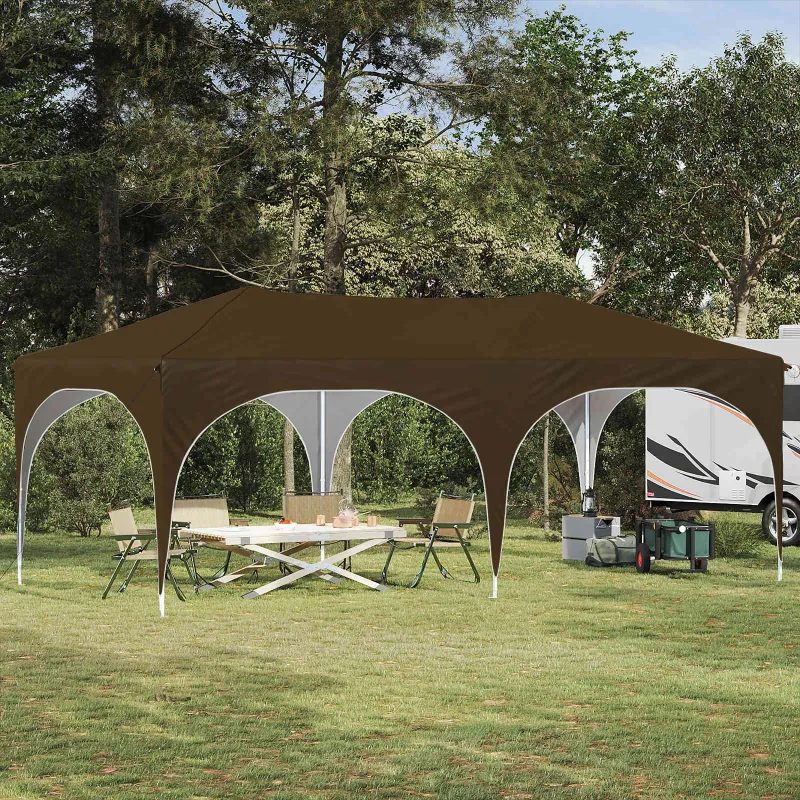 Pop-up šventinis palapinė 575 x 288 x 245 cm Taupe
