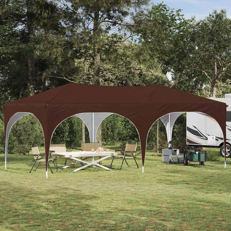 Pop-up šventinis palapinė 575 x 288 x 245 cm Ruda