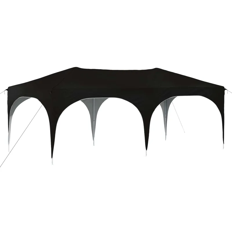 Pop-up šventinis palapinė 575 x 288 x 245 cm Juoda