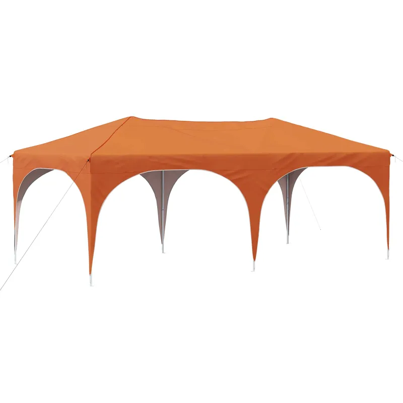 Pop-up šventinis palapinė 575 x 288 x 245 cm Oranžinė