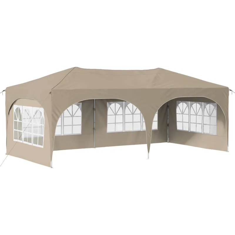Pop-up šventinis palapinė 575 x 288 x 245 cm Kreminė