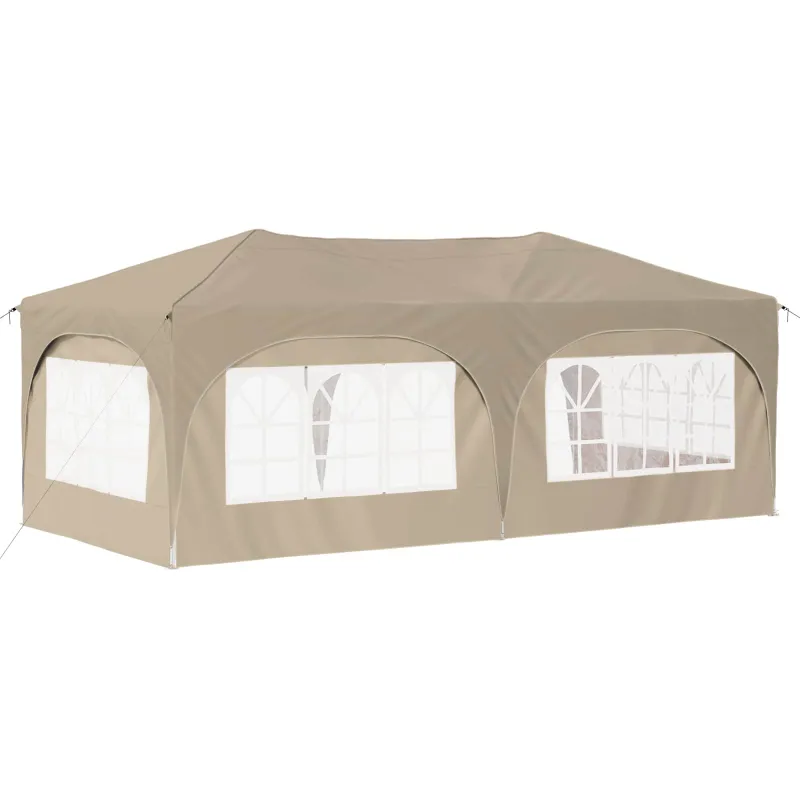 Pop-up šventinis palapinė 575 x 288 x 245 cm Kreminė