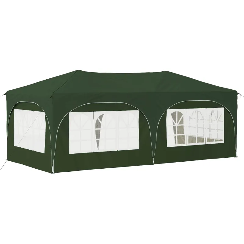 Pop-up šventinis palapinė 575 x 288 x 245 cm Žalia