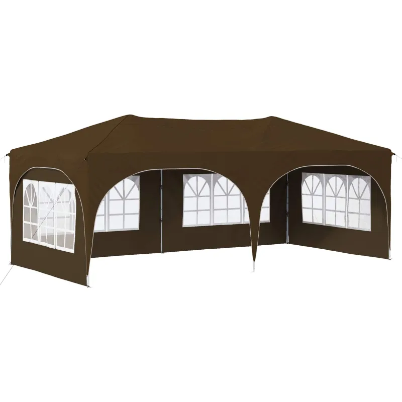 Pop-up šventinis palapinė 575 x 288 x 245 cm Taupe