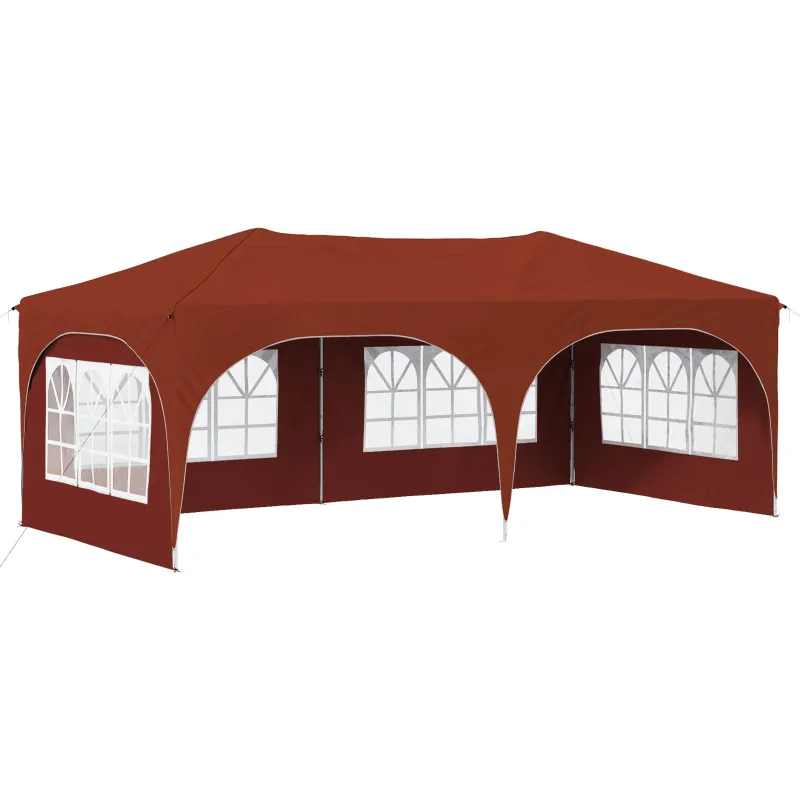 Pop-up šventinis palapinė 575 x 288 x 245 cm Terakotos