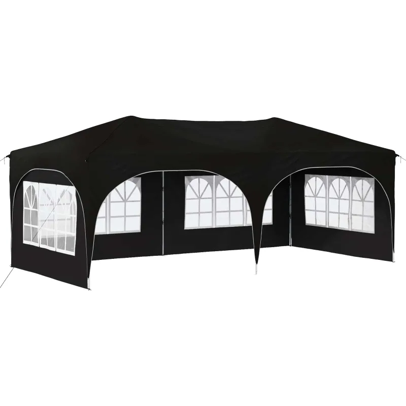 Pop-up šventinis palapinė 575 x 288 x 245 cm Juoda