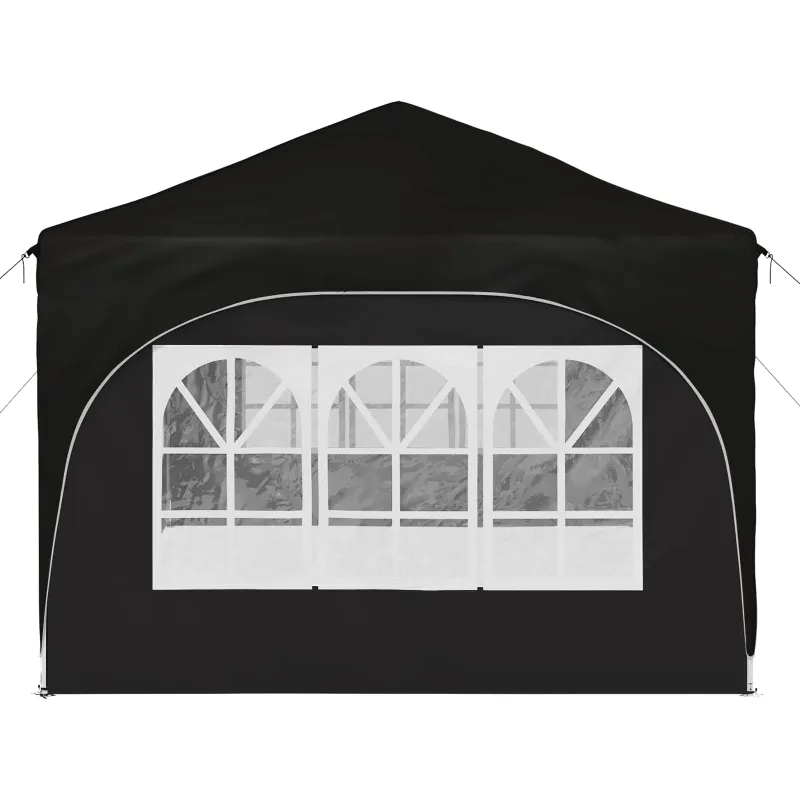 Pop-up šventinis palapinė 575 x 288 x 245 cm Juoda