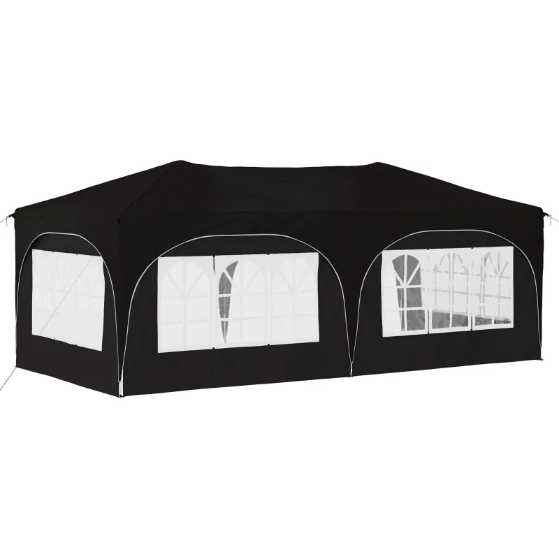 Pop-up šventinis palapinė 575 x 288 x 245 cm Juoda