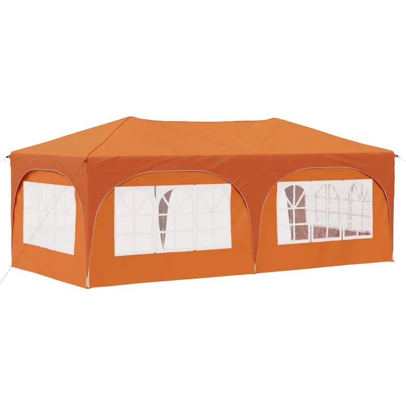 Pop-up šventinis palapinė 575 x 288 x 245 cm Oranžinė
