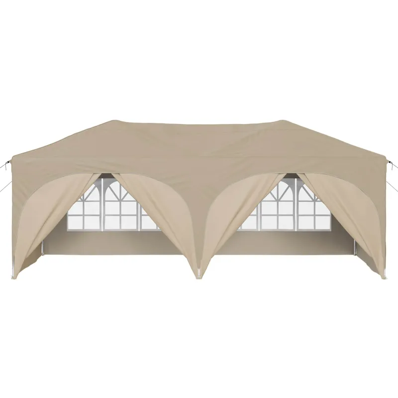 Pop-up šventinis palapinė 575 x 288 x 245 cm Kreminė