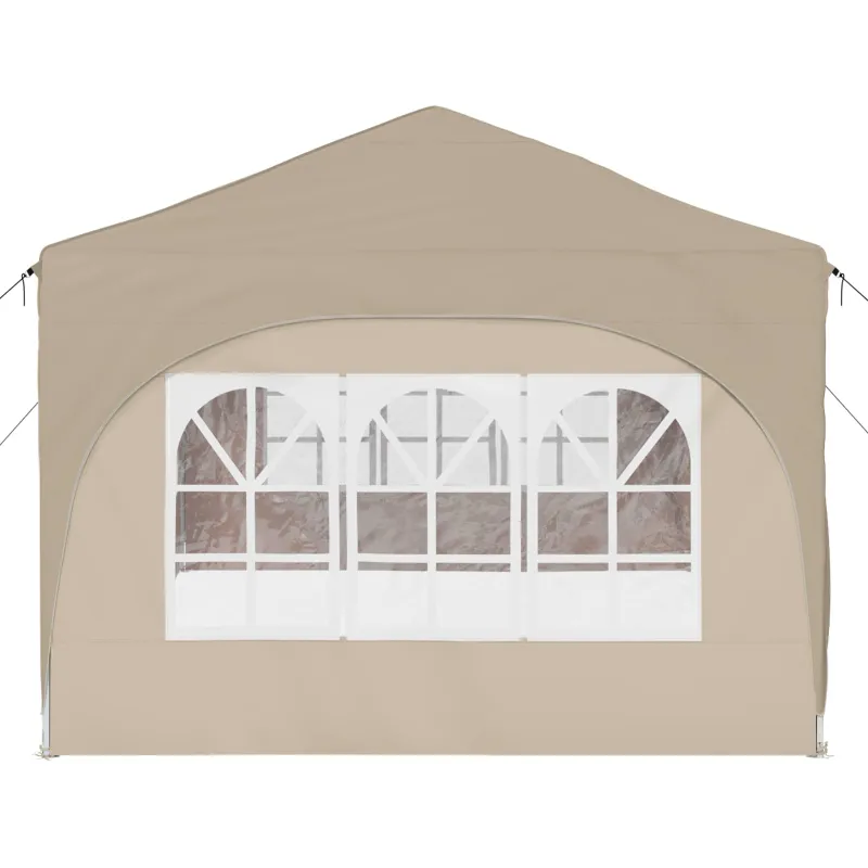 Pop-up šventinis palapinė 575 x 288 x 245 cm Kreminė