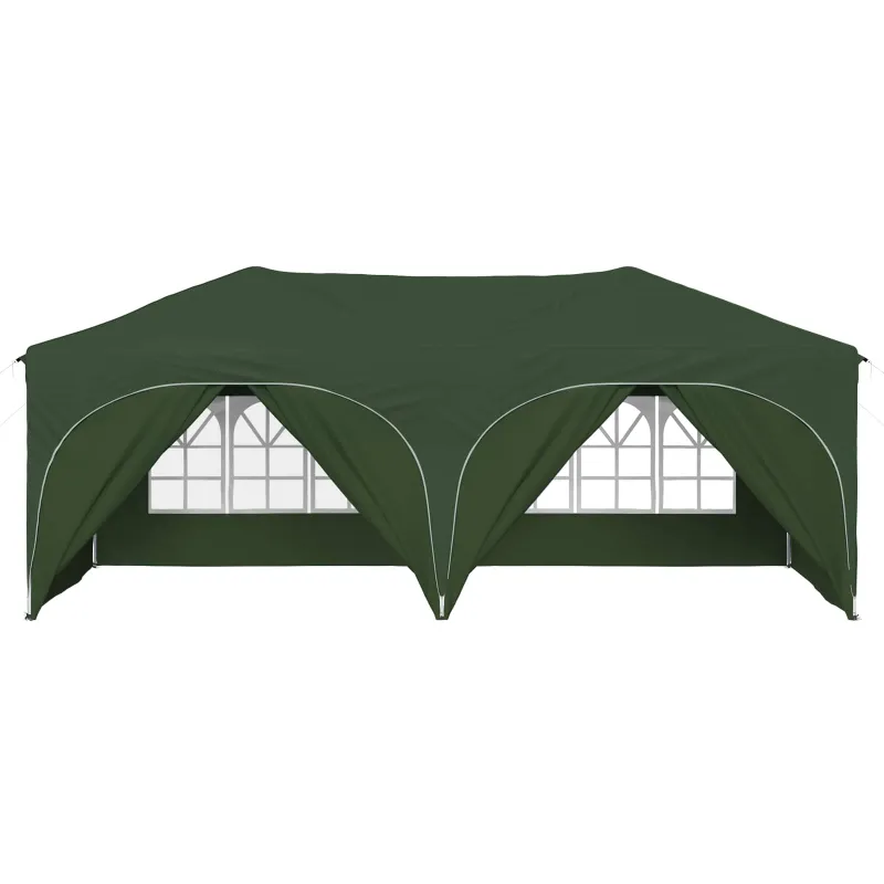 Pop-up šventinis palapinė 575 x 288 x 245 cm Žalia