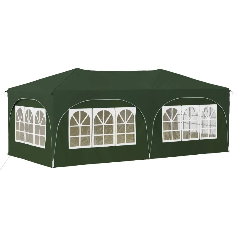 Pop-up šventinis palapinė 575 x 288 x 245 cm Žalia