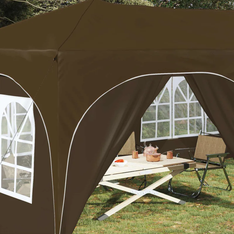 Pop-up šventinis palapinė 575 x 288 x 245 cm Taupe