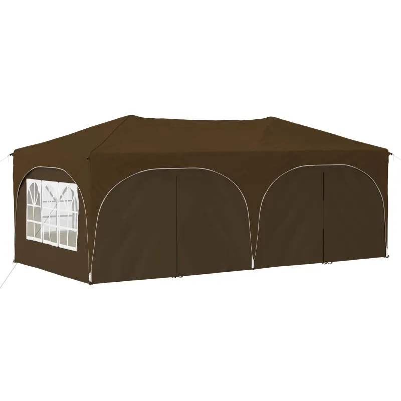 Pop-up šventinis palapinė 575 x 288 x 245 cm Taupe