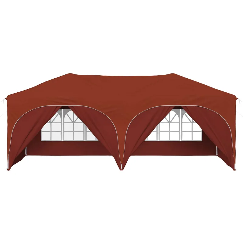 Pop-up šventinis palapinė 575 x 288 x 245 cm Terakotos