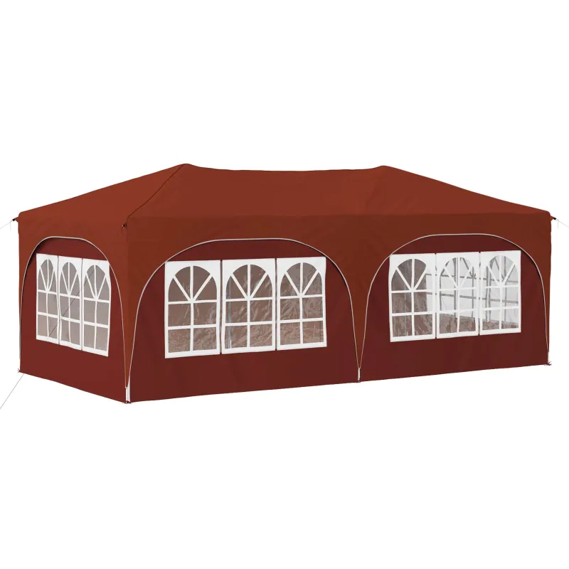 Pop-up šventinis palapinė 575 x 288 x 245 cm Terakotos
