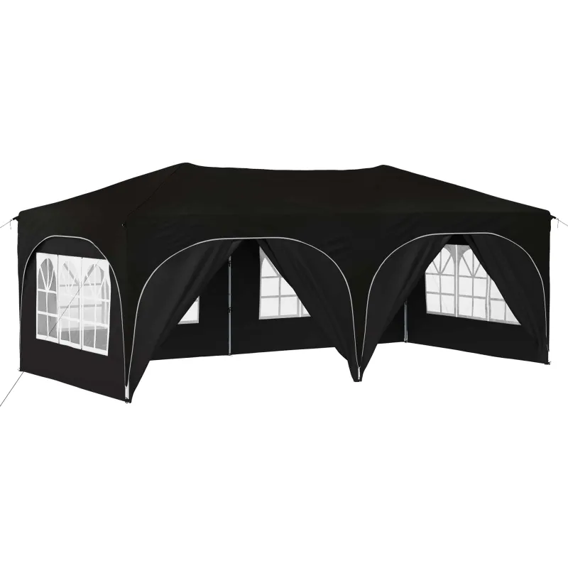 Pop-up šventinis palapinė 575 x 288 x 245 cm Juoda